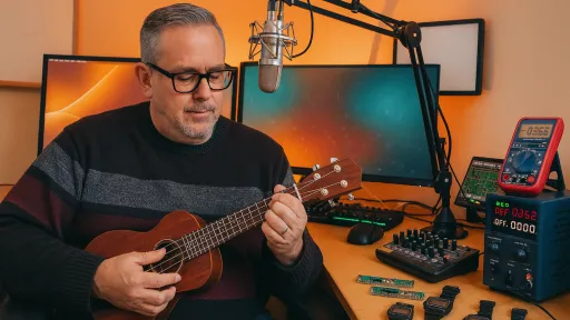 AI of me playing the Ukulele